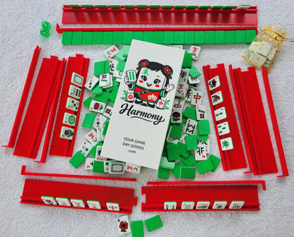 3d printed mah jongg tiles magenta lime cyan red green black high resolution multicolor smooth face floating lightweight