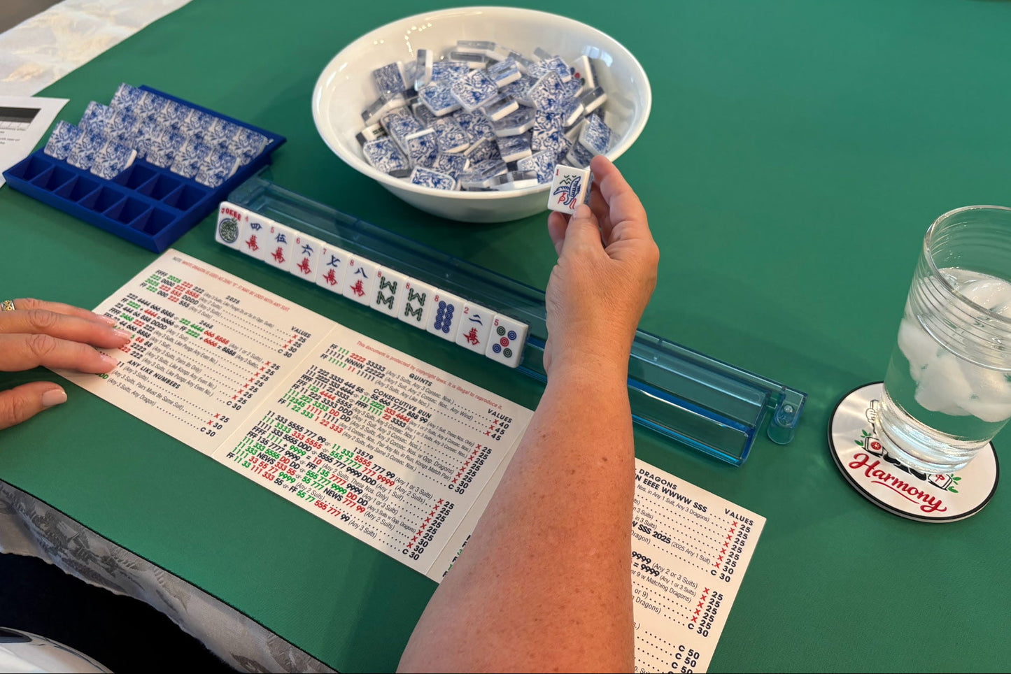 Mah Jongg Solitaire Playing Tray "Smile! It's Mah Jongg Time"