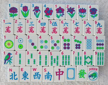 Harmony 3D Printed Full Size Mah Jongg Travel Set - Cyan
