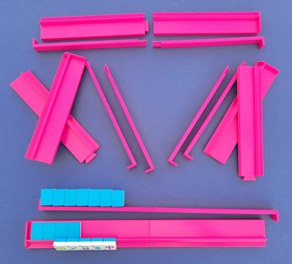 Harmony Thin Full Size Mah Jongg Travel Racks with Pushers