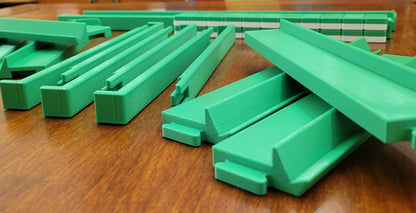 Harmony 3D Printed Full Size Mah Jongg Travel Set - Thin Racks - Green Tiles