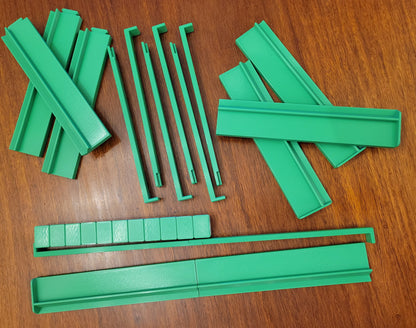 Harmony 3D Printed Full Size Mah Jongg Travel Set - Thin Racks - Green Tiles