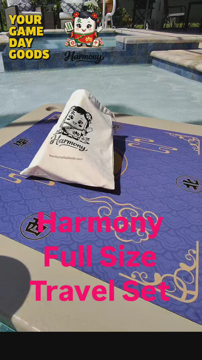 Harmony 3D Printed Full Size Mah Jongg Travel Set - Electric Blue